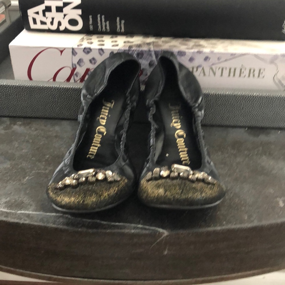 Juicy couture embellished ballet flats size 7